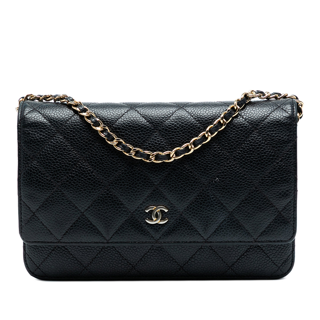 Chanel CC Quilted Caviar Wallet on Chain Noir – GABY PARIS Authentique