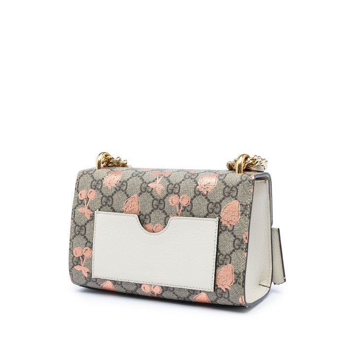 Gucci Small GG Supreme Berry Padlock Sac porté croisé