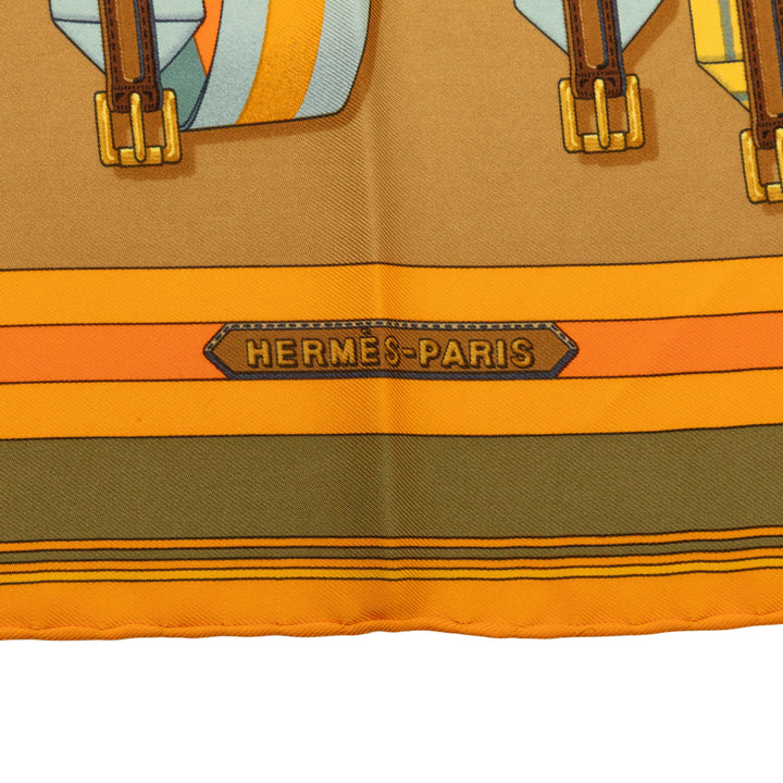 Hermès Les Sangles Handkerchief Jaune – vue 4 – GABY PARIS