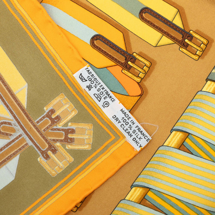 Hermès Les Sangles Handkerchief Jaune – vue 5 – GABY PARIS