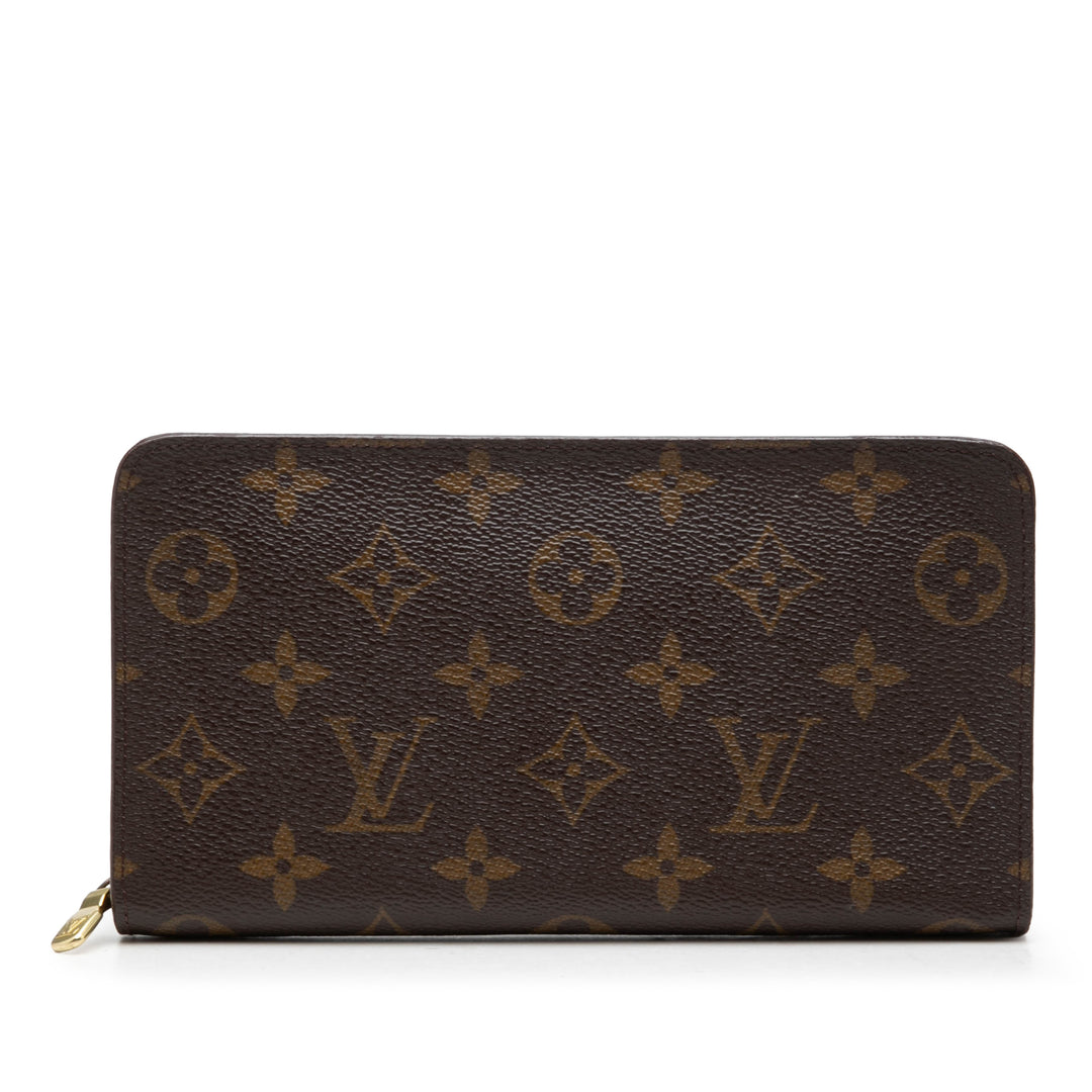 Louis Vuitton Porte Monnaie Zippy Portefeuille long Monogram Marron – vue principale – GABY PARIS