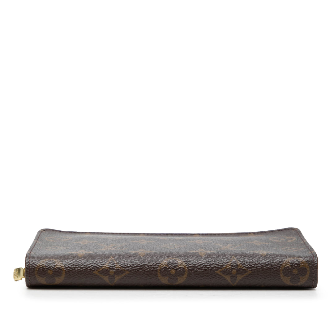 Louis Vuitton Porte Monnaie Zippy Portefeuille long Monogram Marron – vue 3 – GABY PARIS