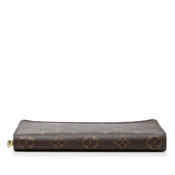 Louis Vuitton Porte Monnaie Zippy Portefeuille long Monogram Marron – vue 3 – GABY PARIS