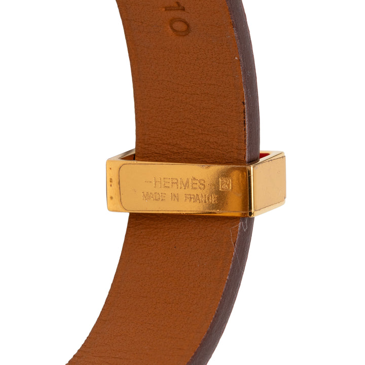 Hermès Narrow Swift As de Coeur Bracelet