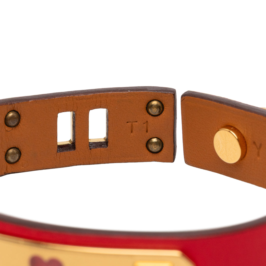 Hermès Narrow Swift As de Coeur Bracelet