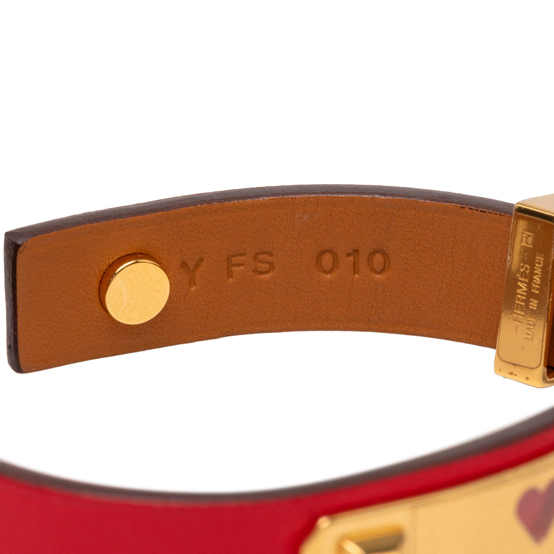 Hermès Narrow Swift As de Coeur Bracelet