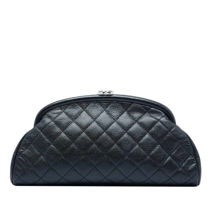 Chanel Matelassé Timeless Kisslock Pochette Cuir caviar