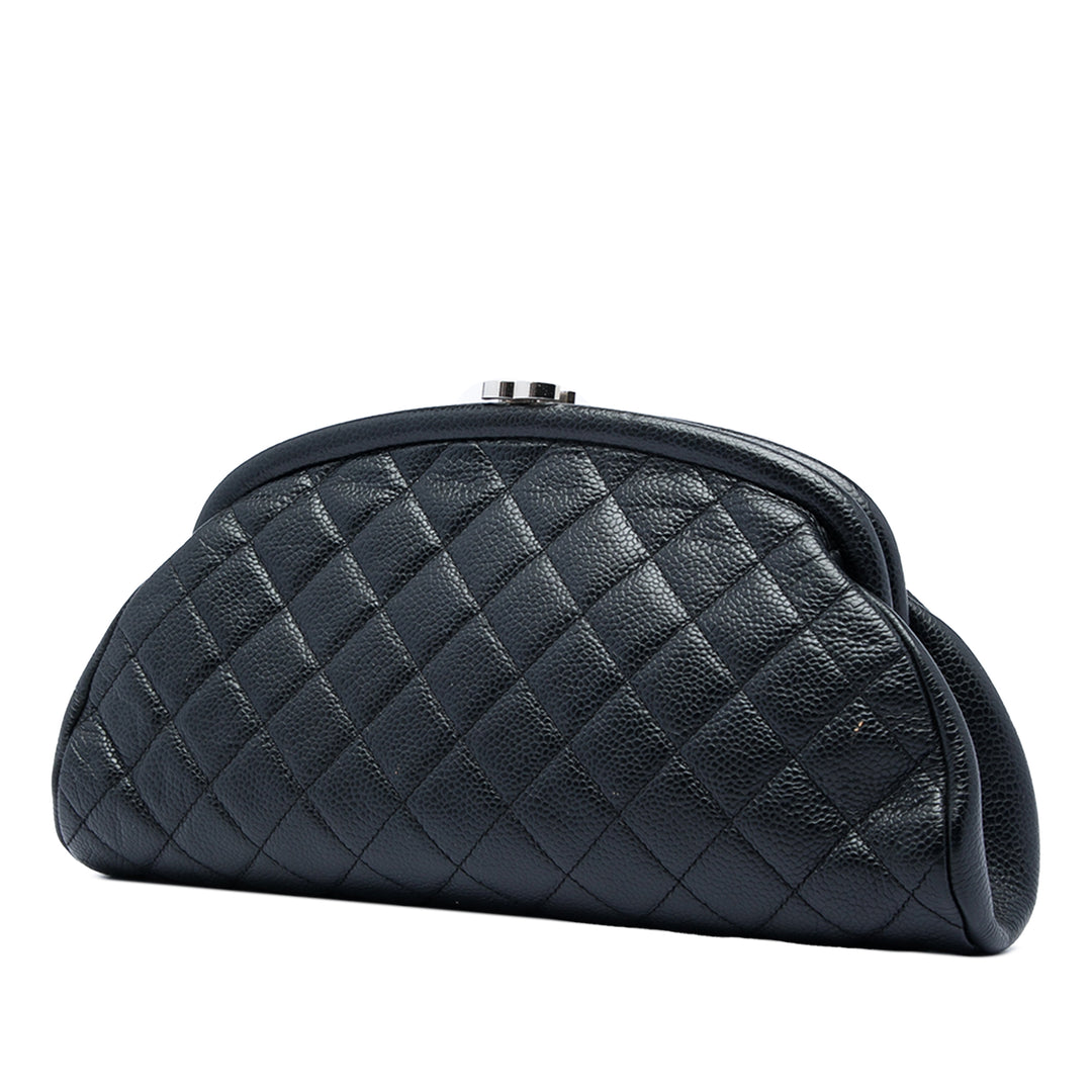 Chanel Matelassé Timeless Kisslock Pochette Cuir caviar