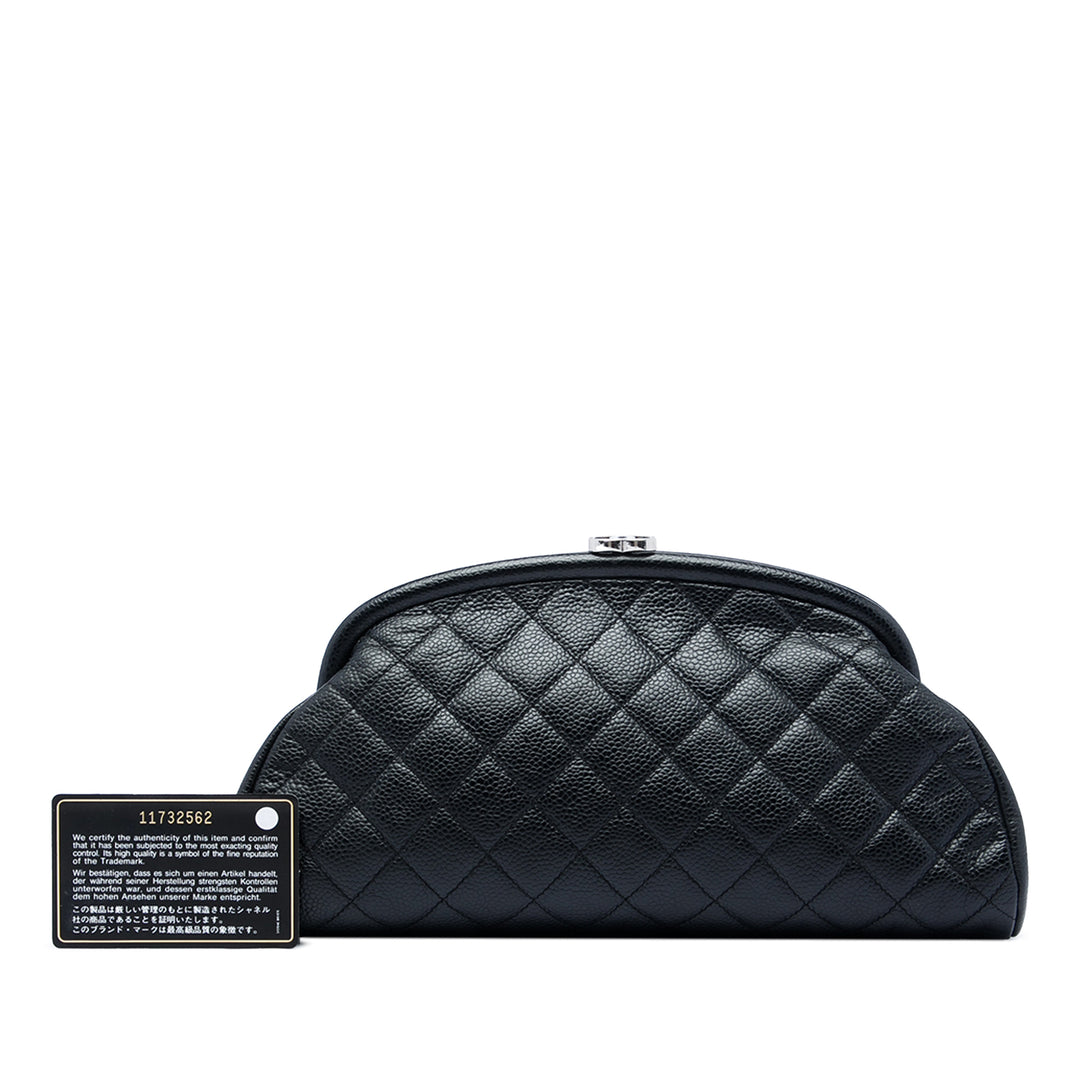 Chanel Matelassé Timeless Kisslock Pochette Cuir caviar