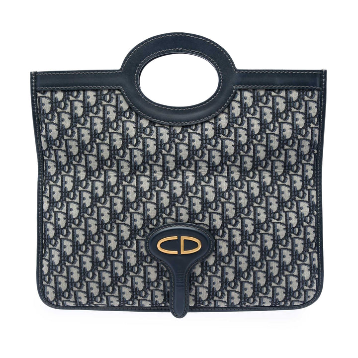 Dior Fold Over Pochette Oblique Bleu