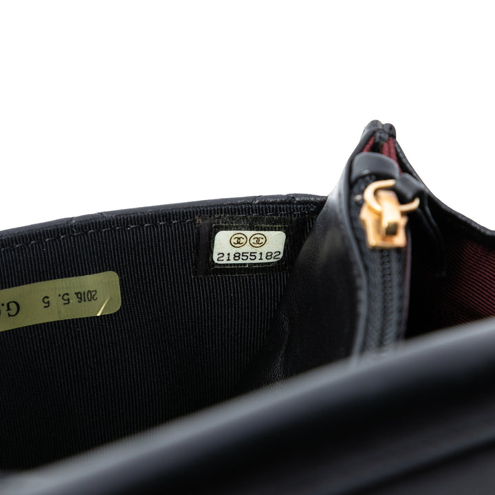 Chanel CC Matelassé Cuir d’agneau Wallet on Chain