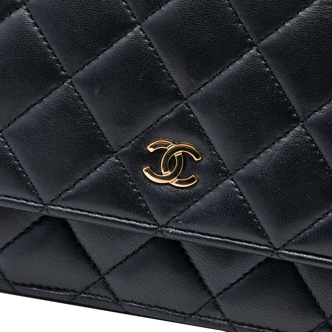 Chanel CC Matelassé Cuir d’agneau Wallet on Chain