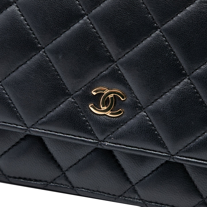 Chanel CC Matelassé Cuir d’agneau Wallet on Chain