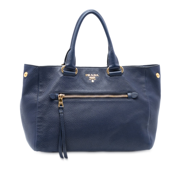 Prada Vitello Daino Front Pocket Cabas