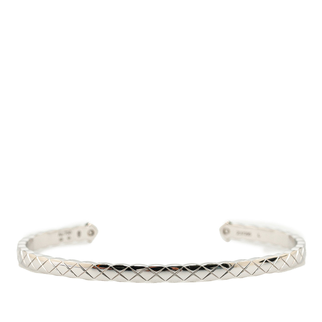 18K White Gold Diamond Coco Crush Bangle Silver - Gaby Paris