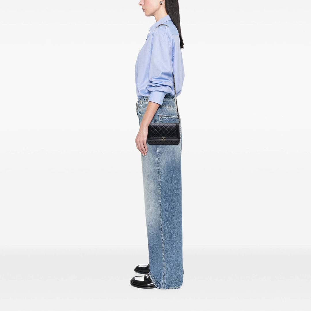 Chanel Matelassé Cuir d’agneau Boy Wallet on Chain