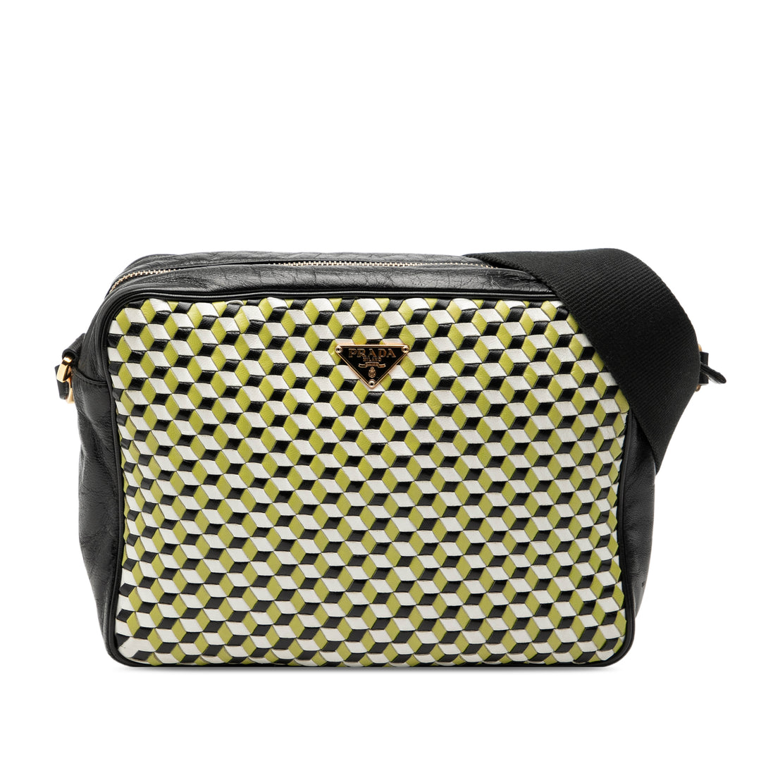 Prada Cuir Perspective Cubes Sac bandoulière