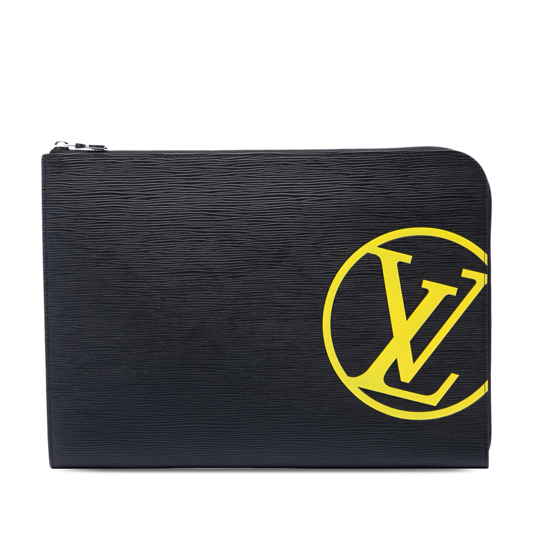 Louis Vuitton Initials Circle Pochette Jour GM Épi Noir – vue principale – GABY PARIS