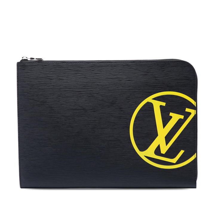 Louis Vuitton Initials Circle Pochette Jour GM Épi Noir – vue principale – GABY PARIS