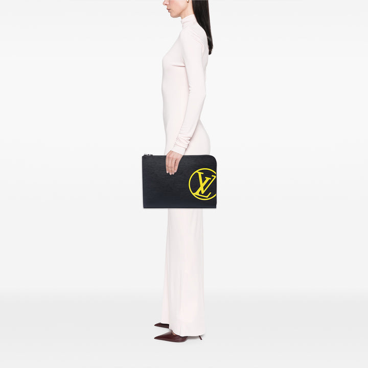 Louis Vuitton Initials Circle Pochette Jour GM Épi Noir – vue 6 – GABY PARIS