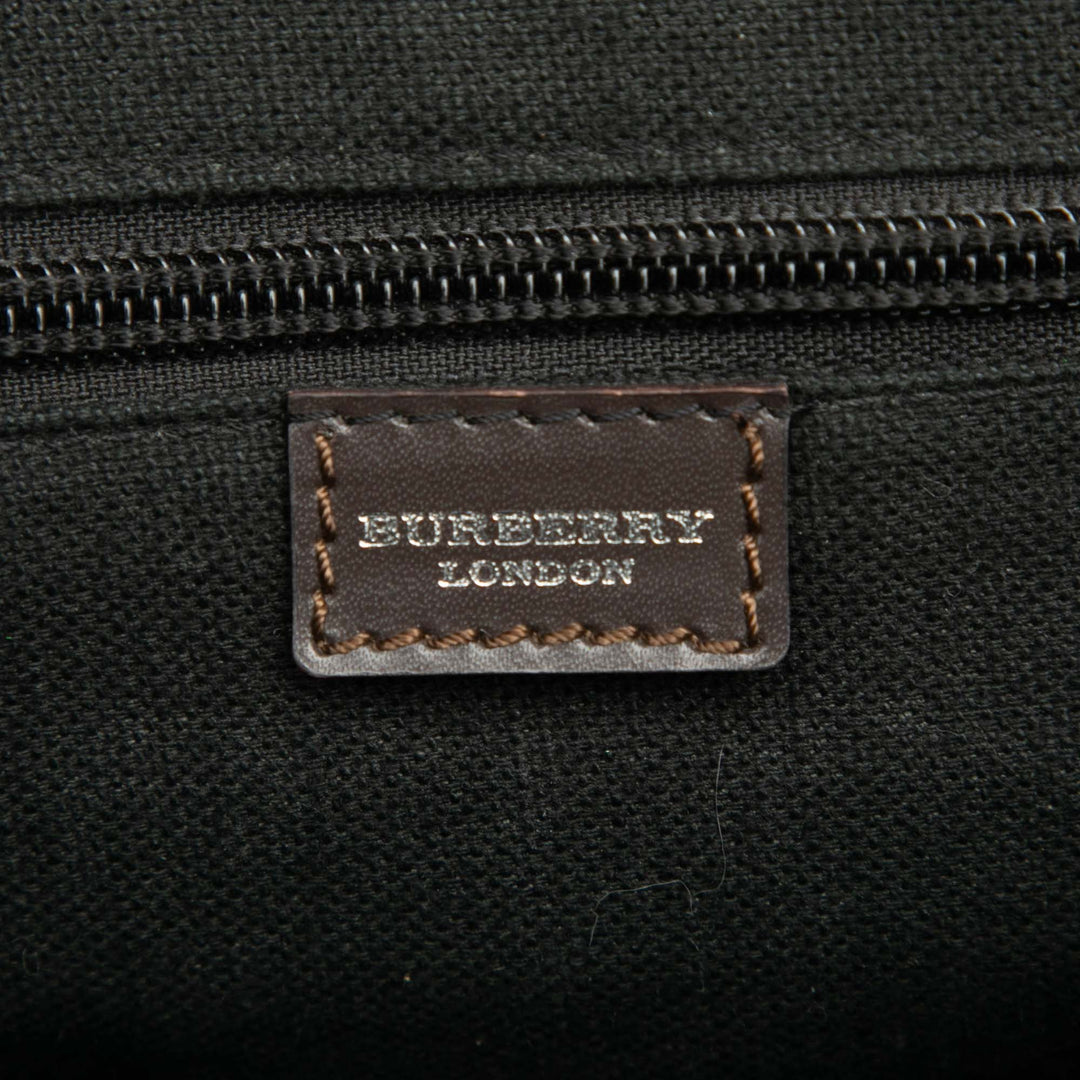 Burberry Smoke Check Coated Toile et Cuir Sac porté croisé
