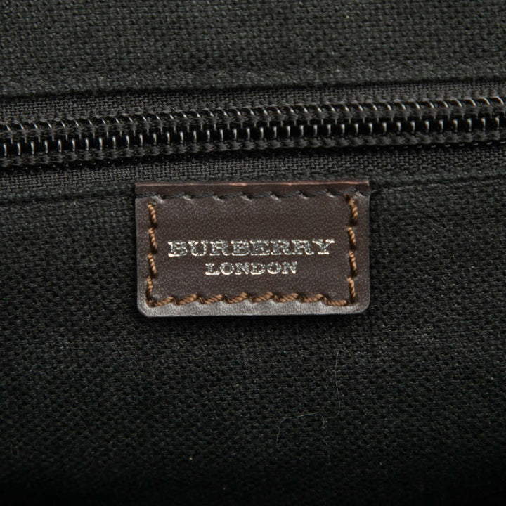 Burberry Smoke Check Coated Toile et Cuir Sac porté croisé