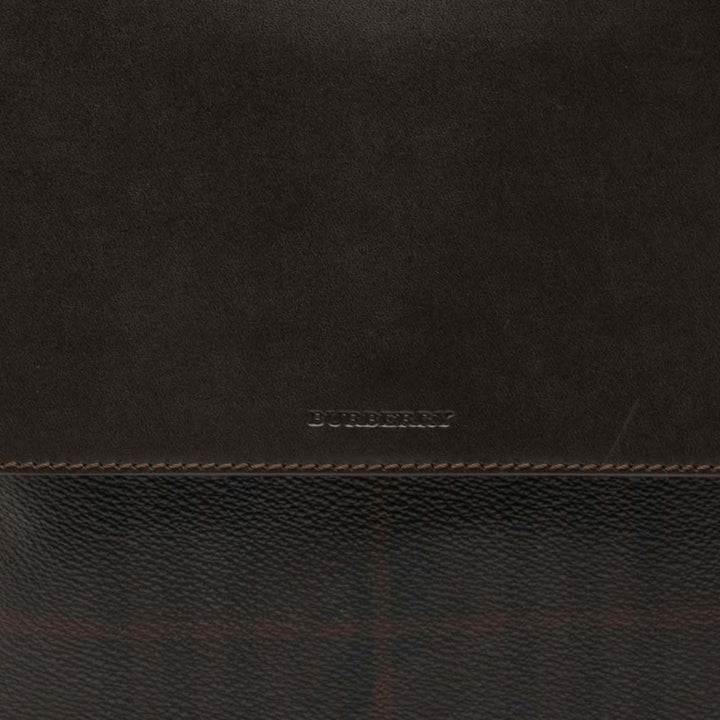 Burberry Smoke Check Coated Toile et Cuir Sac porté croisé