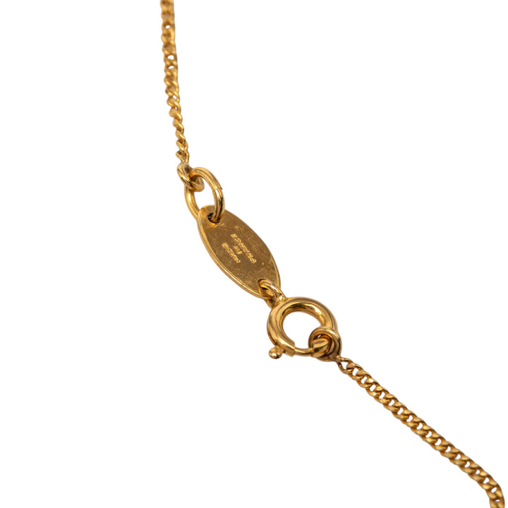 Chanel CC plaqué Texturé Pendant Collier Métal