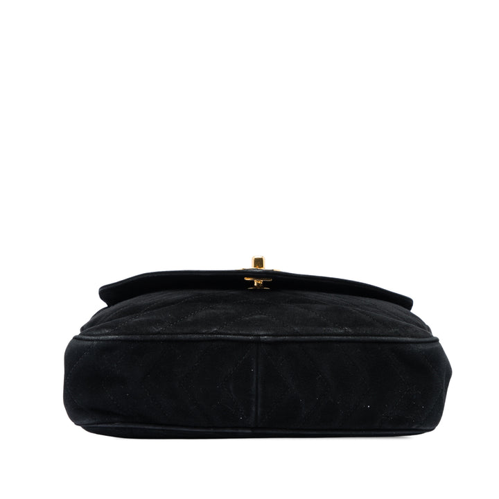 CC Matelassé Pompon Sac caméra Noir
