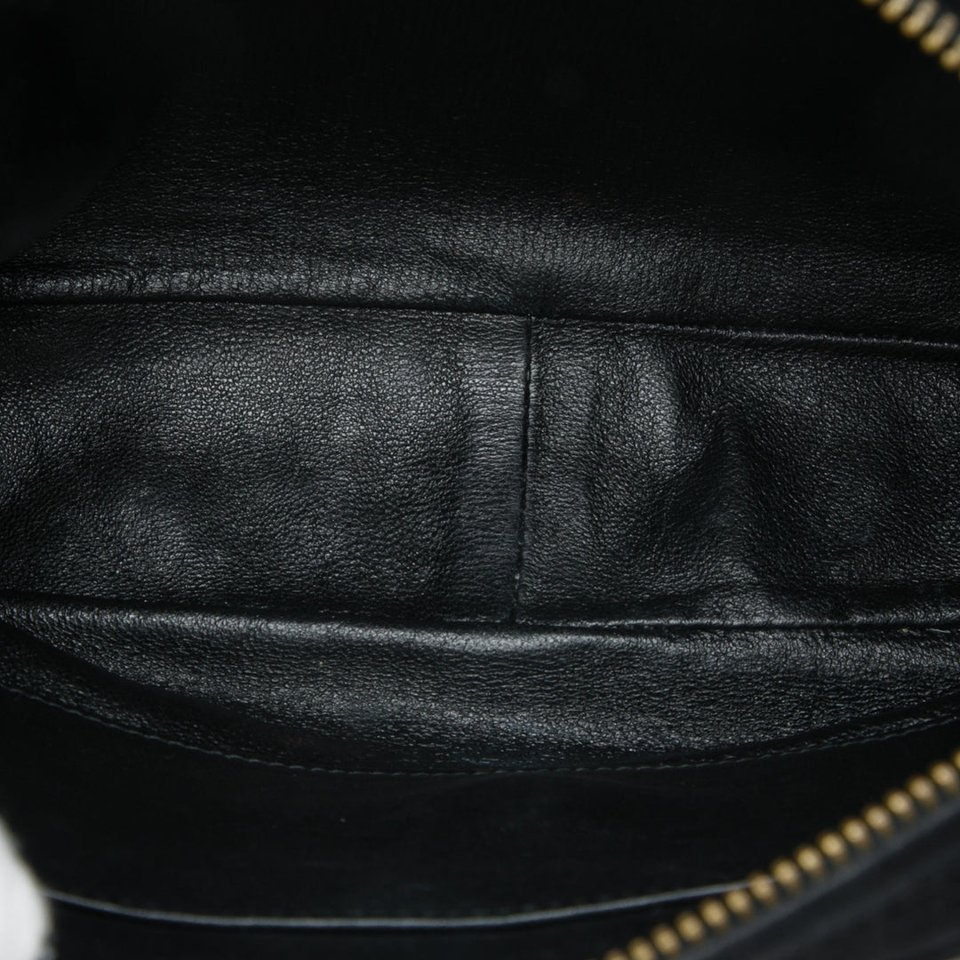 CC Matelassé Pompon Sac caméra Noir