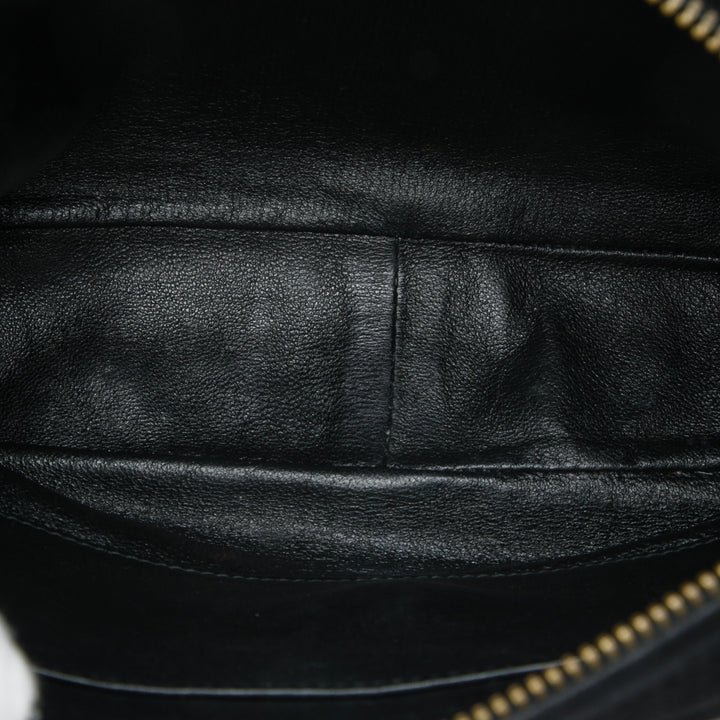 CC Matelassé Pompon Sac caméra Noir