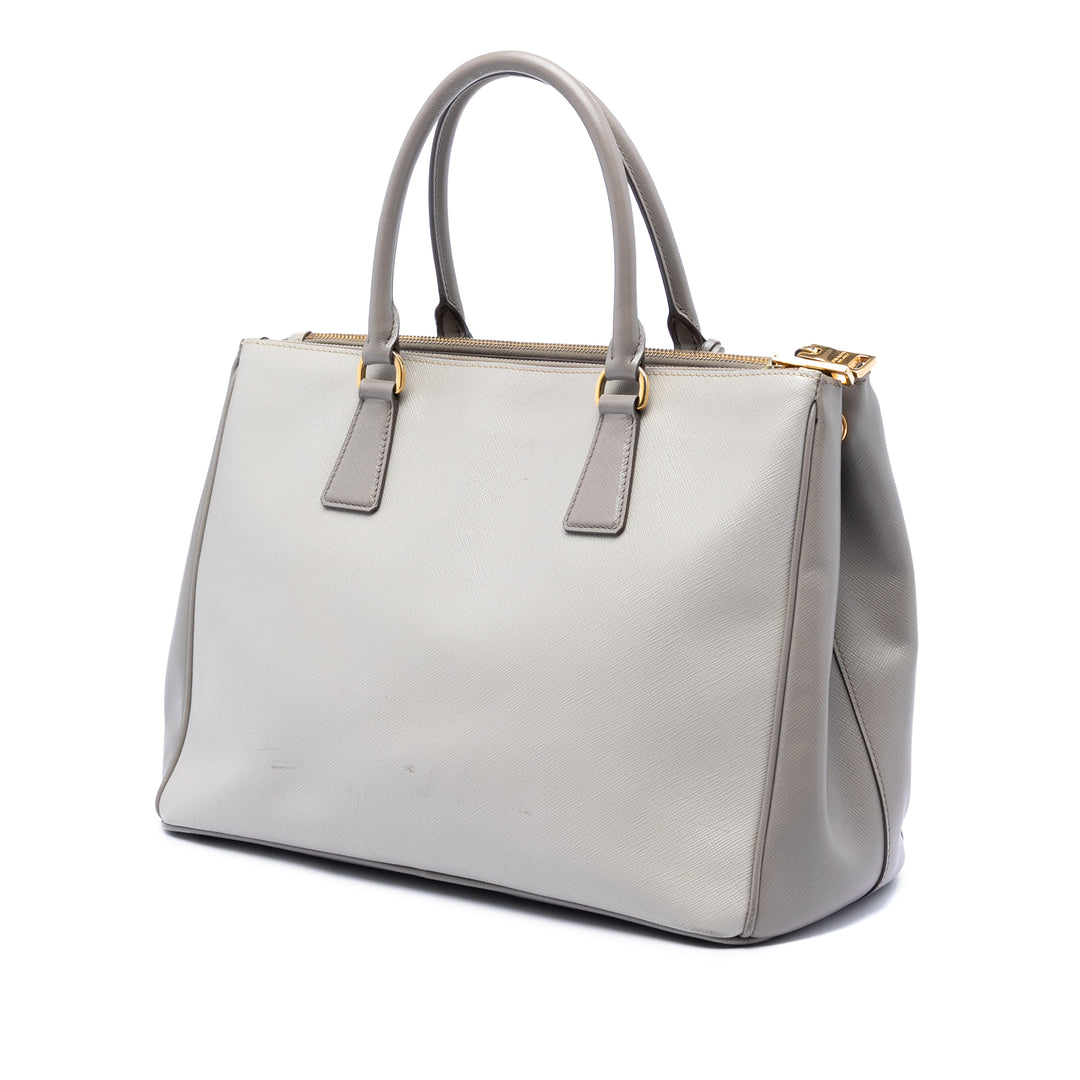 Prada Medium Bicolor Saffiano Lux Galleria Double Zip Sac