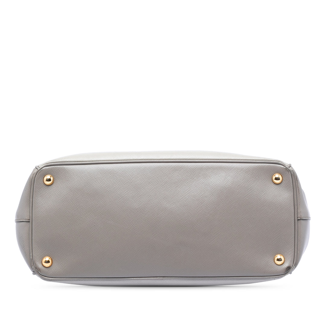 Prada Medium Bicolor Saffiano Lux Galleria Double Zip Sac