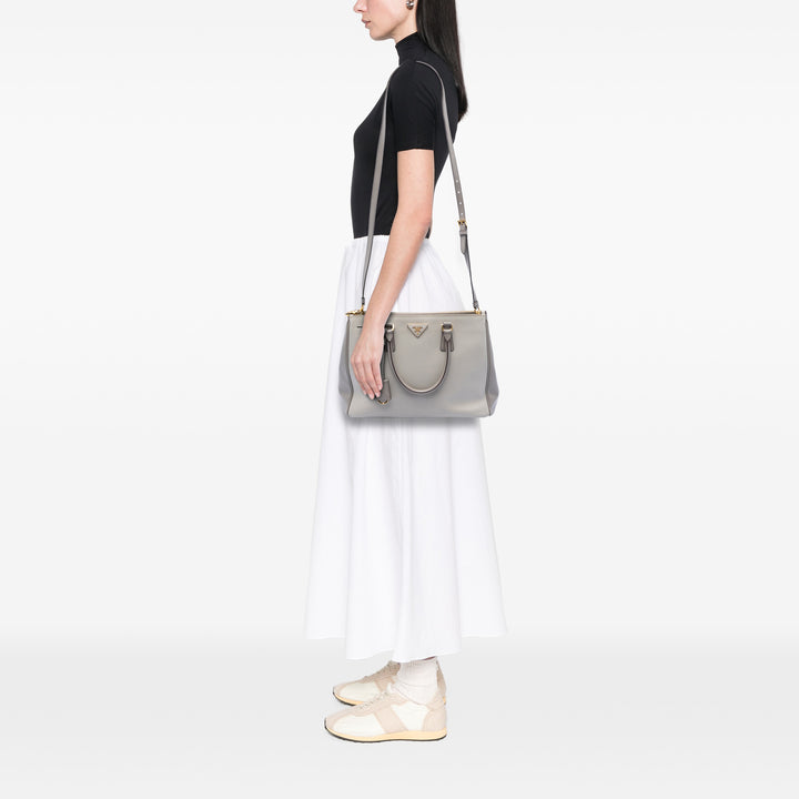 Prada Medium Bicolor Saffiano Lux Galleria Double Zip Sac