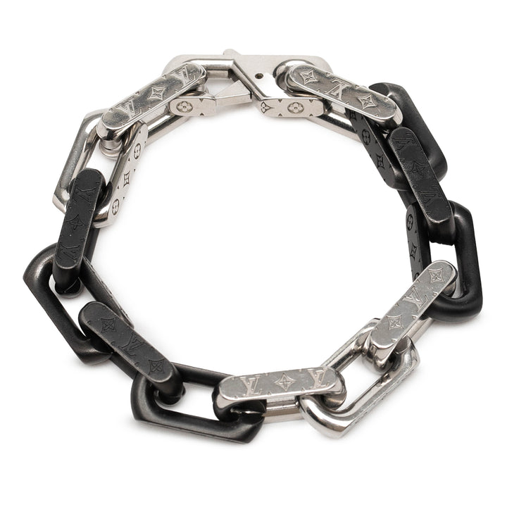 Louis Vuitton Stainless Steel Monogram Chain Bracelet