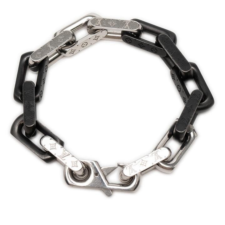 Louis Vuitton Stainless Steel Monogram Chain Bracelet