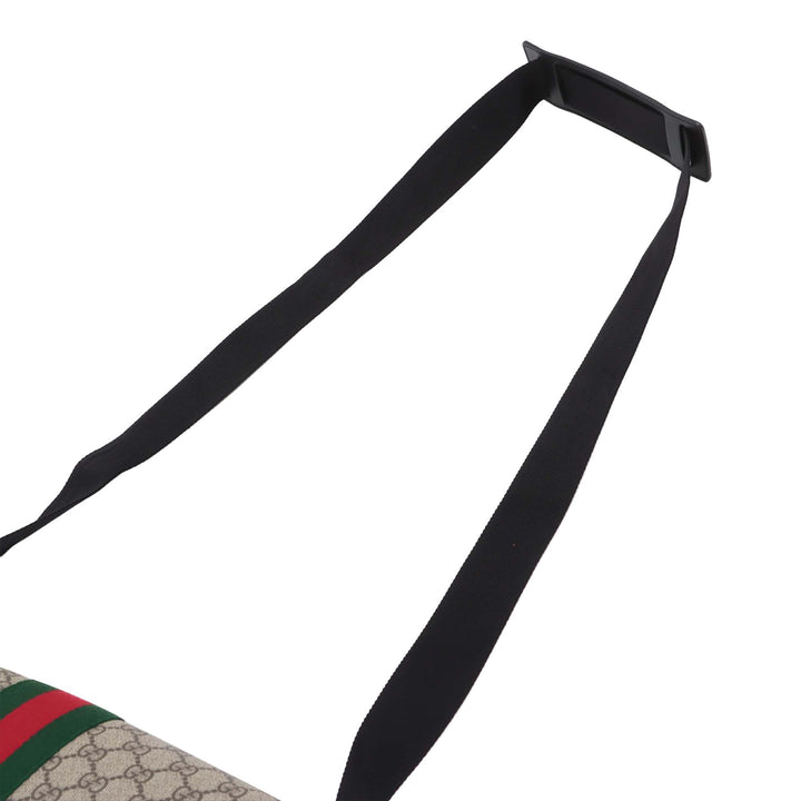Gucci GG Supreme Web à rabat Messenger Sac