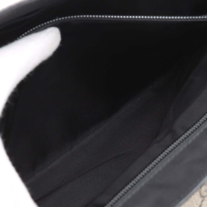 Gucci GG Supreme Web à rabat Messenger Sac