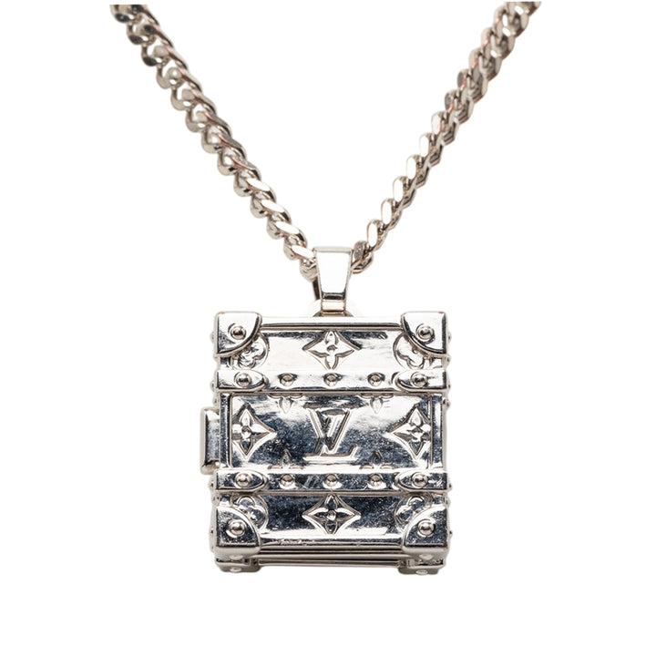 Louis Vuitton Brass Monogram Trunk Pendant Collier