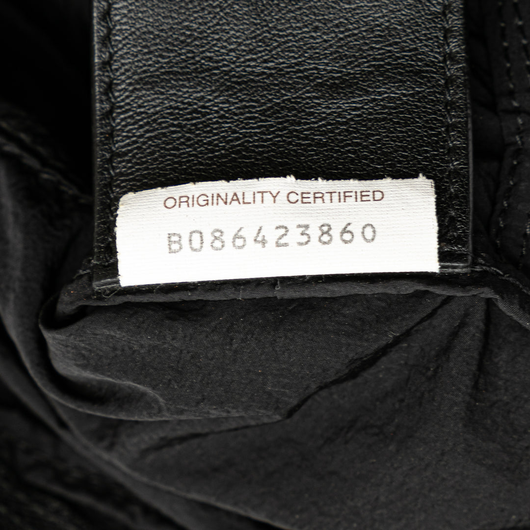 Nylon and Calfskin Intrecciato Belt Bag Black - Gaby Paris
