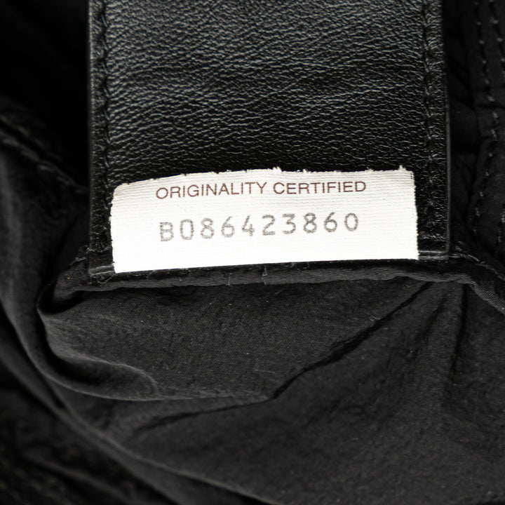 Nylon and Calfskin Intrecciato Belt Bag Black - Gaby Paris