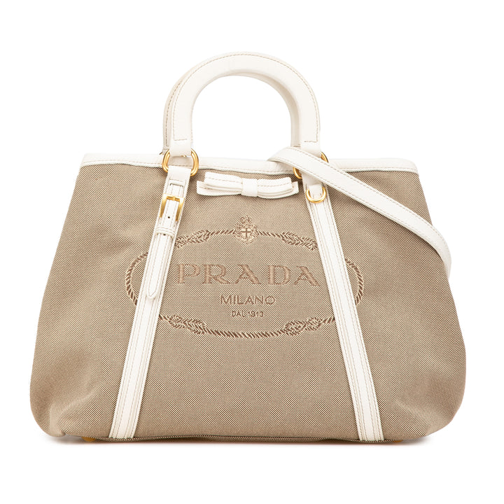 Canvas Canapa Logo Satchel Brown - Gaby Paris