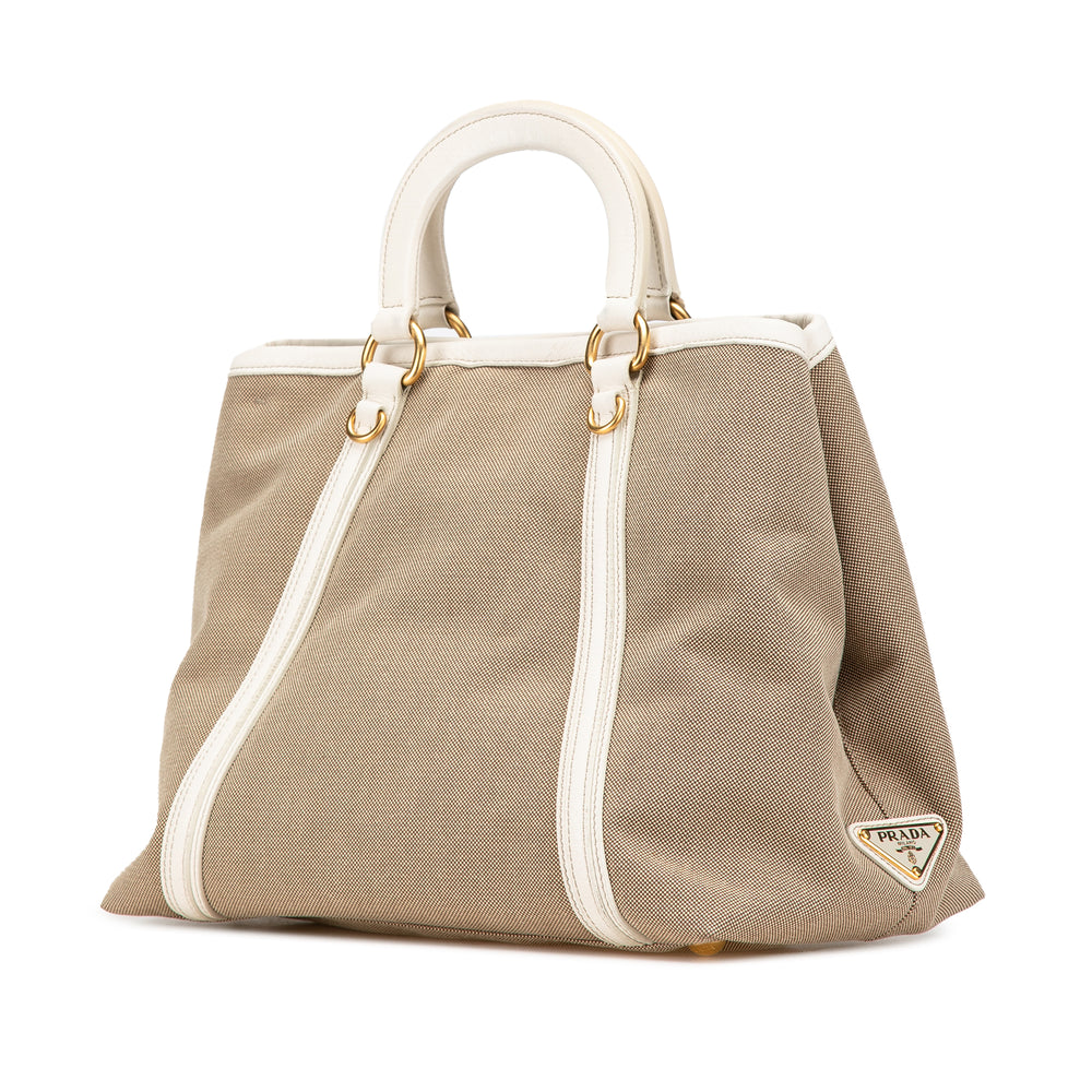 Canvas Canapa Logo Satchel Brown - Gaby Paris