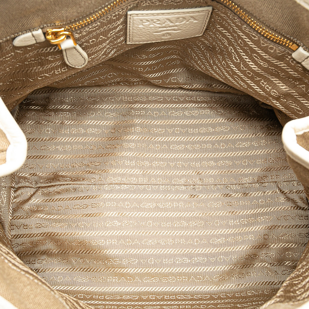 Canvas Canapa Logo Satchel Brown - Gaby Paris