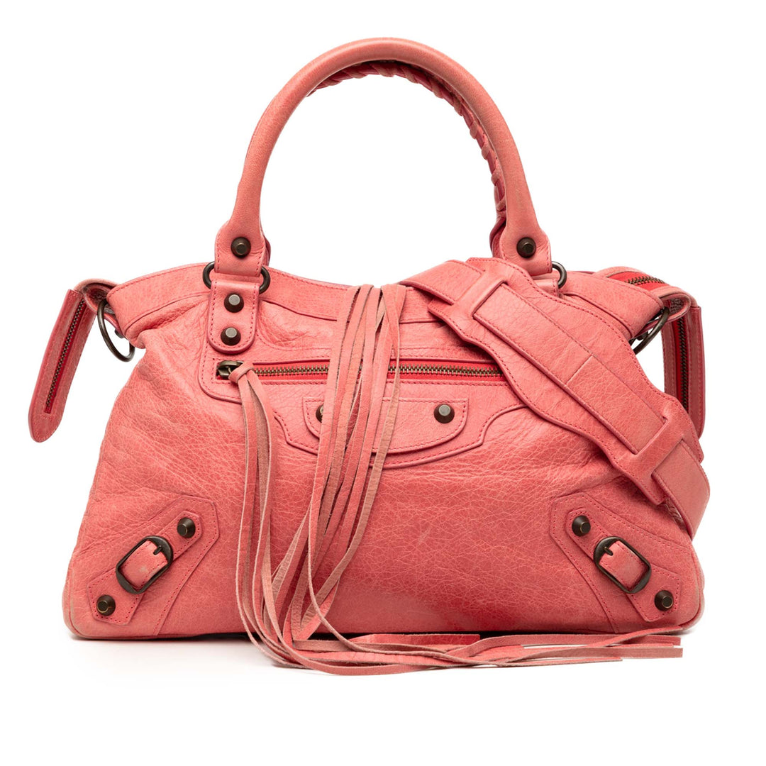Balenciaga Cuir d’agneau Motocross Classic Town Sac
