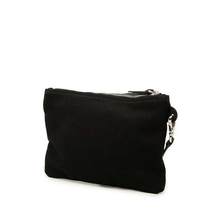 Prada Pochette Canapa Logo Wristlet Noir – vue 2 – GABY PARIS