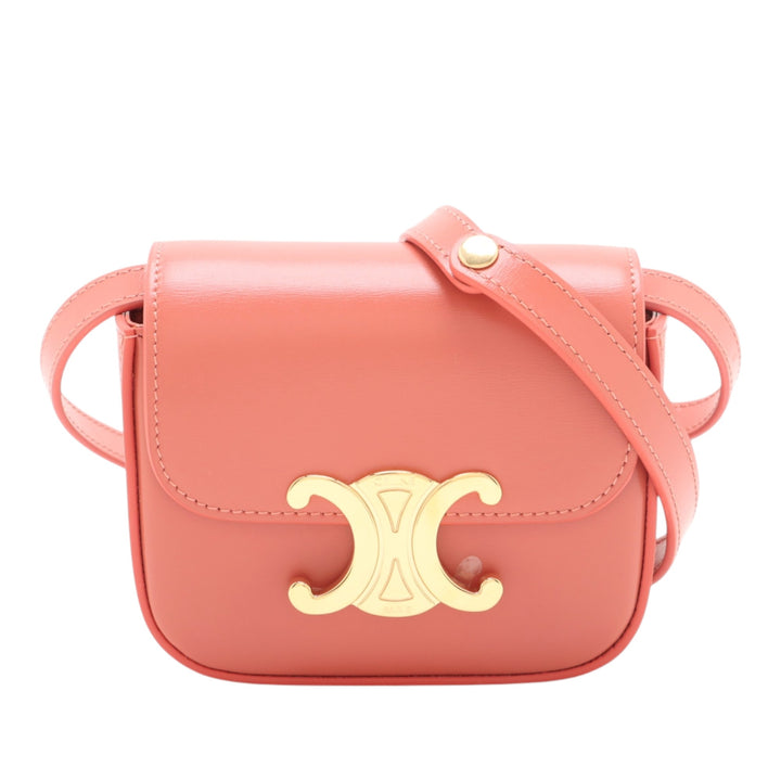 Celine Sac bandoulière Claude Mini Cuir de veau Rose – vue principale – GABY PARIS