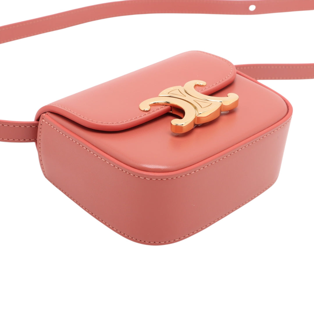 Celine Sac bandoulière Claude Mini Cuir de veau Rose – vue 3 – GABY PARIS