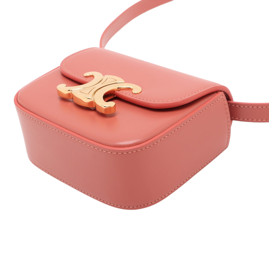 Celine Sac bandoulière Claude Mini Cuir de veau Rose – vue 4 – GABY PARIS