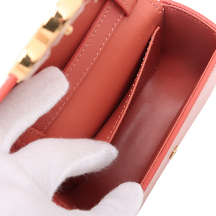 Celine Sac bandoulière Claude Mini Cuir de veau Rose – vue 6 – GABY PARIS